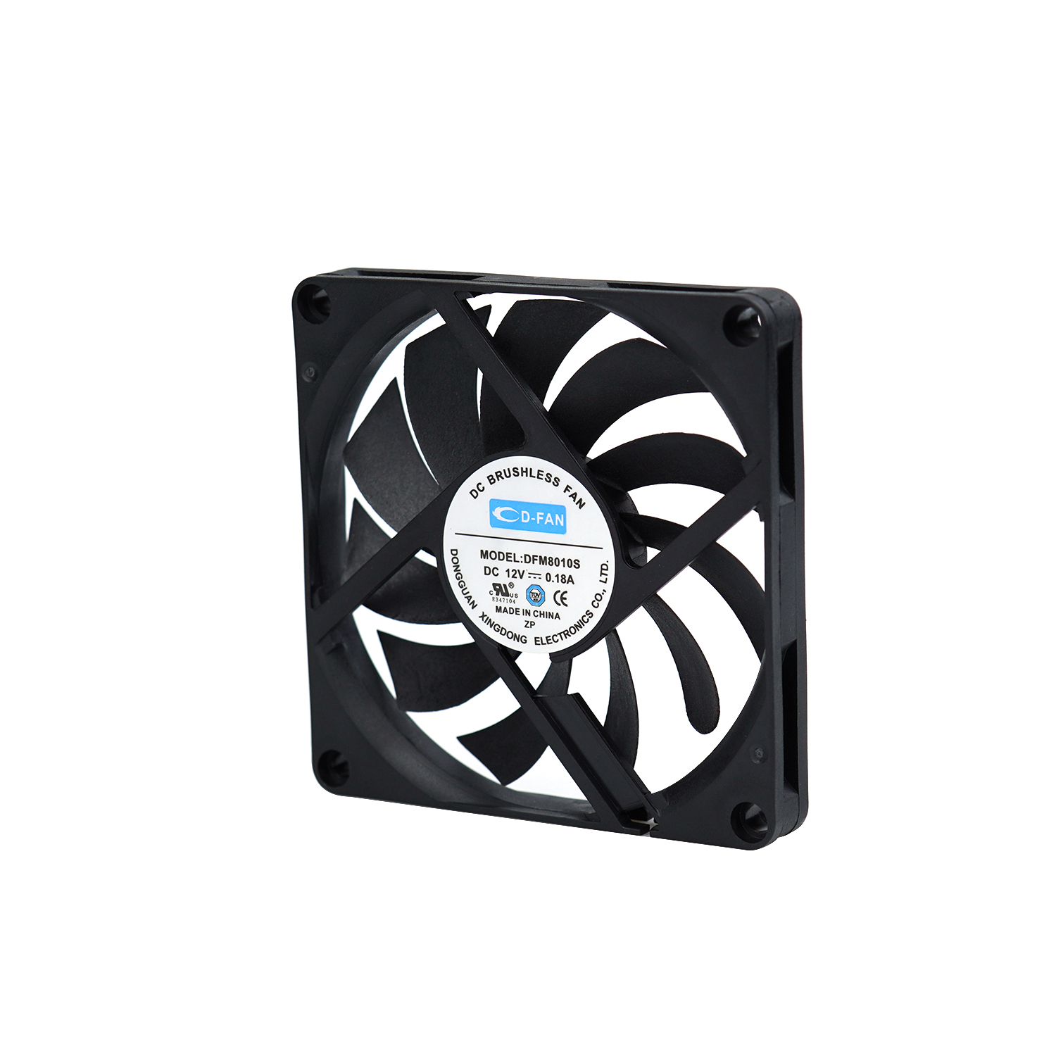 80x80x10mm 80mm 8010 baixo ruído DC ventilador axial