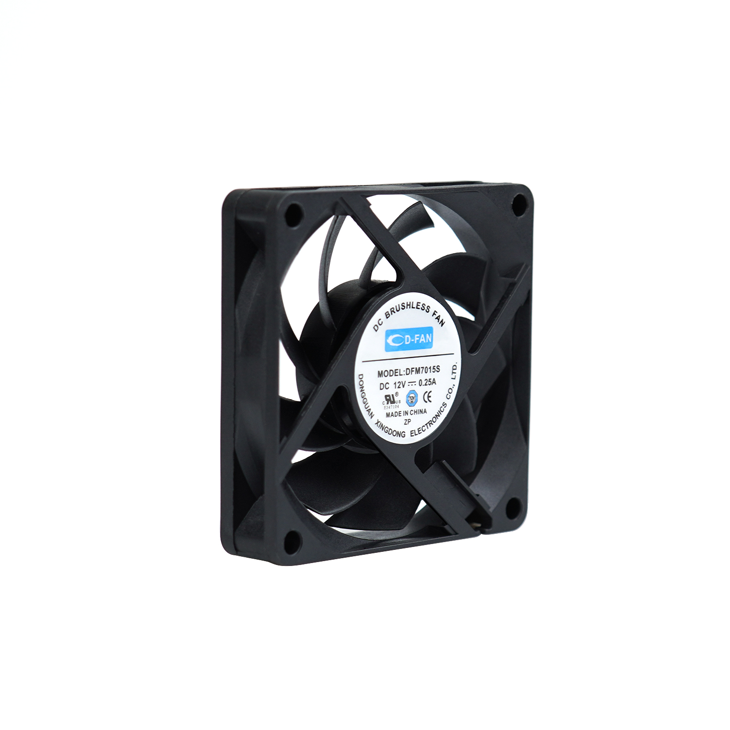 Ventilador axial DC industrial de 70x70x15mm 12v 24v 70mm para a fonte de alimentação