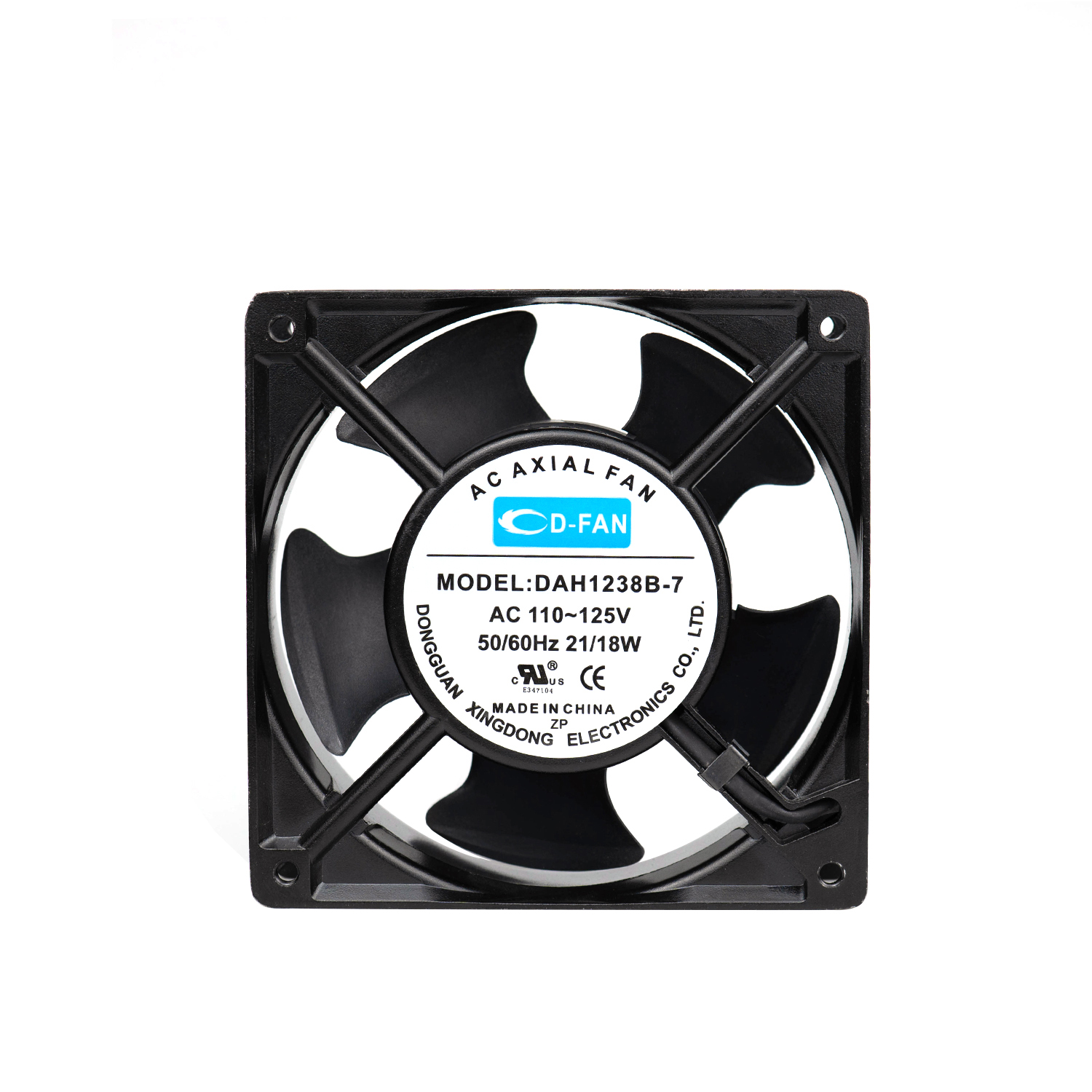 Ventilador de fluxo axial industrial de 120 mm