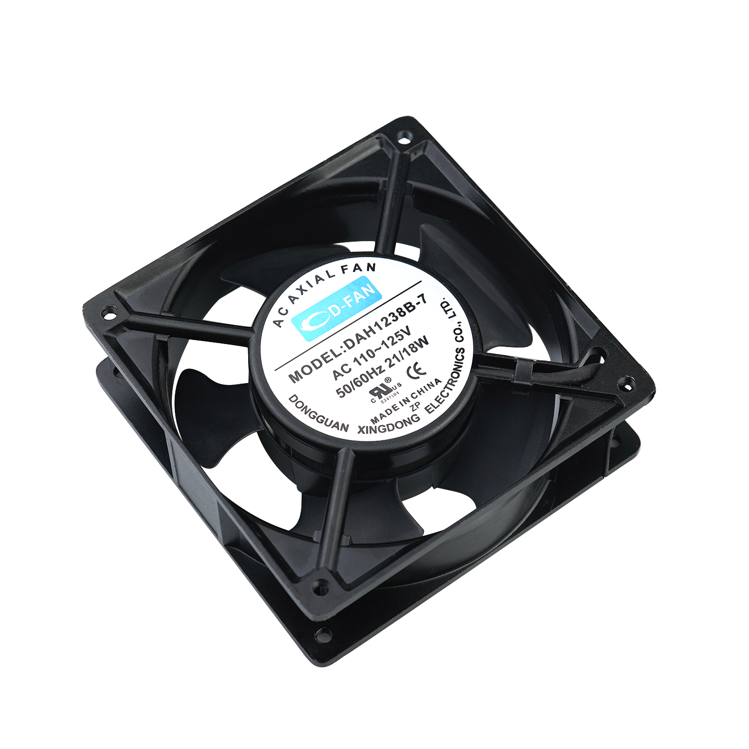 Ventilador de fluxo axial industrial de 120 mm