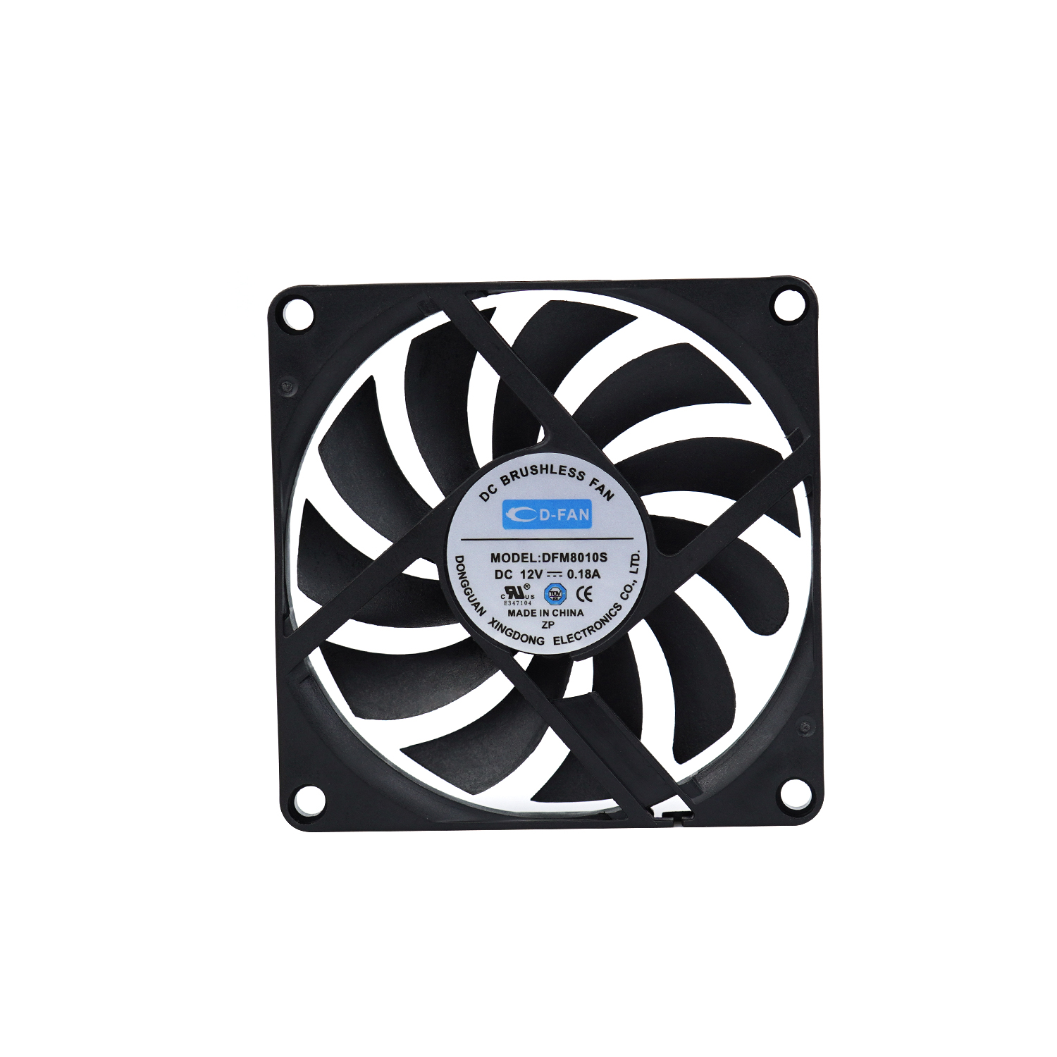 80x80x10mm 80mm 8010 baixo ruído DC ventilador axial